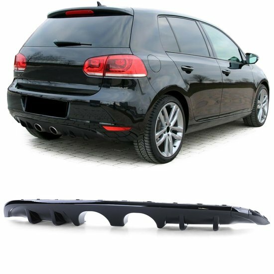 Diffuser hoogglans zwart passend voor VW Golf 6 