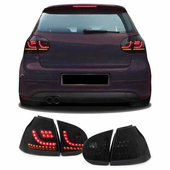 Achterlichten LED smoked met dynamische knipperlichten passend voor Volkswagen Golf 5 