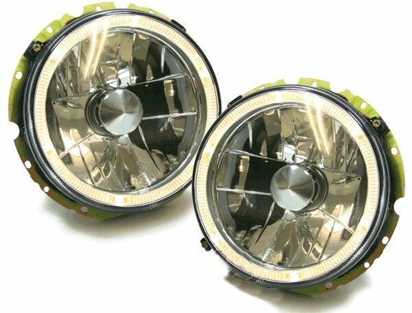 Koplampen met angel eyes passend voor VW Golf 1