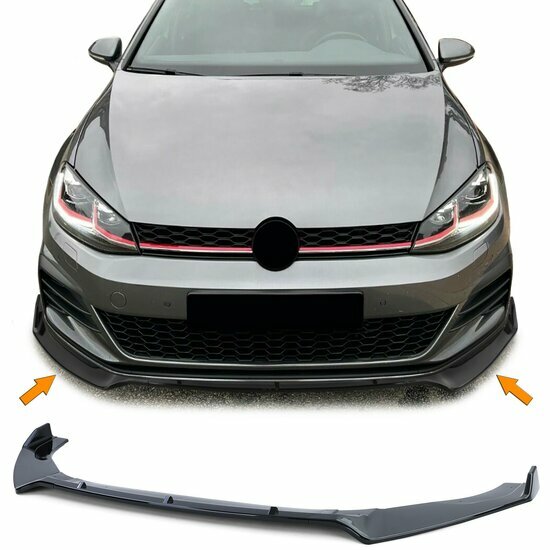 Frontspoiler glanzend zwart passend voor Golf 7 GTI