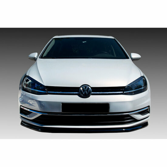 Voorspoiler glanzend zwart passend voor Volkswagen Golf VII Facelift 