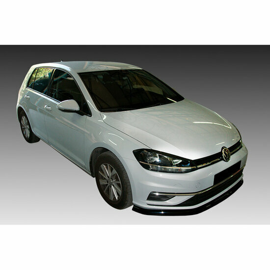 Voorspoiler glanzend zwart passend voor Volkswagen Golf VII Facelift 