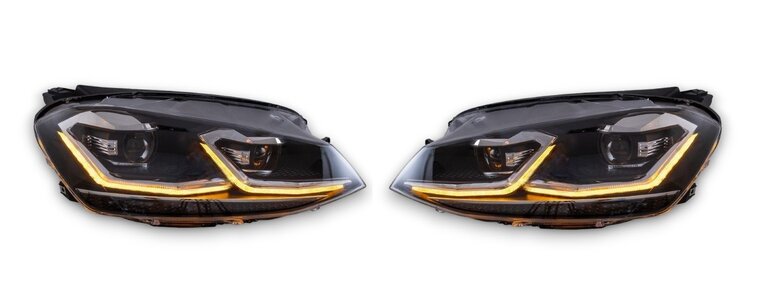 LED koplampen met dynamische knipperlichten passend voor VW Golf 7