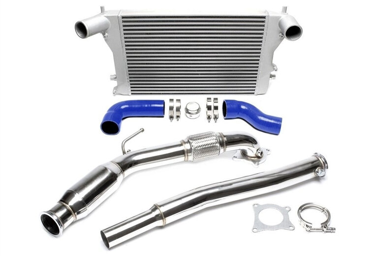 Catted downpipe plus intercooler passend voor VW Golf 5 2.0 GTI 