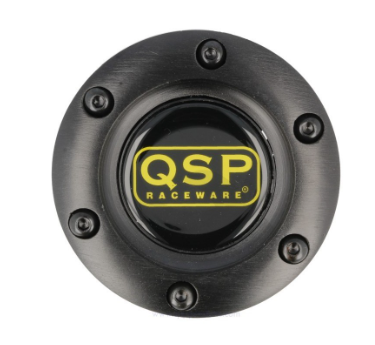 QSP sportstuur leder diep 70 mm zwart