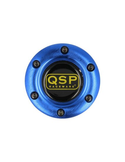 QSP Sportstuur leder diep 90 mm blauw