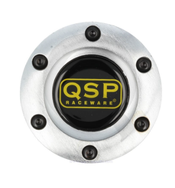 QSP Sportstuur leder diep 90 mm zilveren inleg 