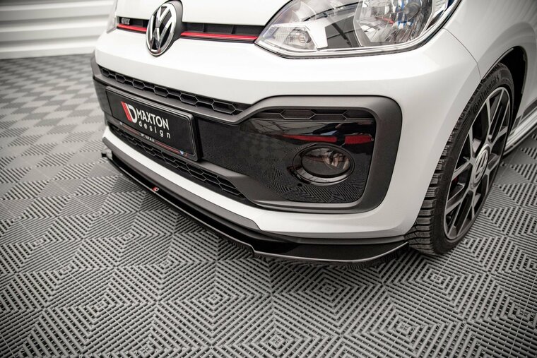 Glanzend zwarte frontlip passend voor VW Up GTI Maxton Design