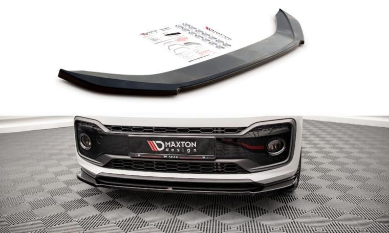 Glanzend zwarte frontlip passend voor VW Up GTI Maxton Design