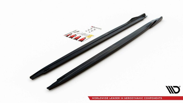 Sideskirt aanzet glanzend zwart passend voor Volkswagen Up Maxton Design