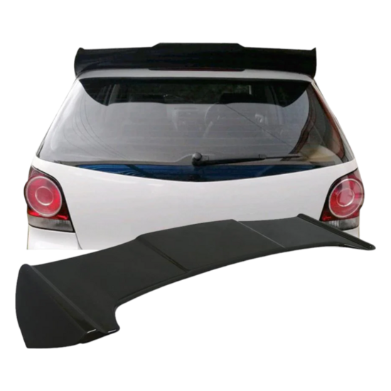 Glanzend zwarte dakspoiler passend voor VW Polo 4 9N en 9N3 model 2002 - 2009