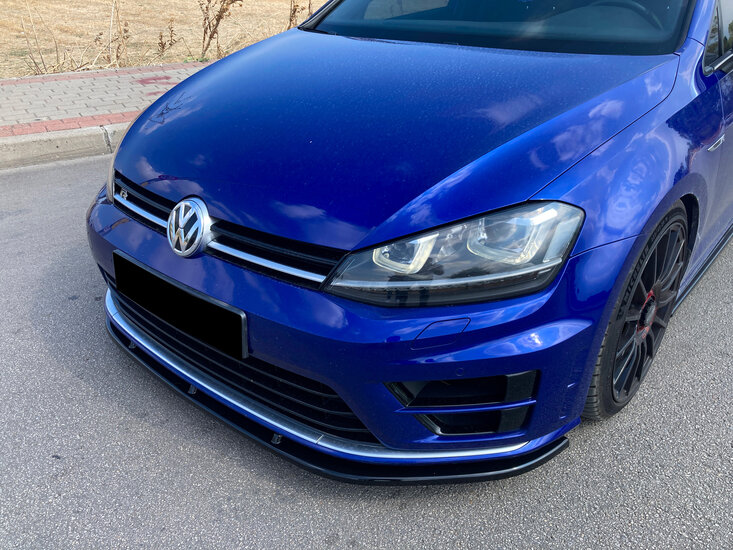 OneWay front spoiler glanzend zwart passend voor VW Golf 7 met R-line voorbumper versie 2