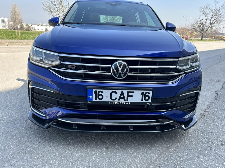 OneWay front spoiler glanzend zwart passend voor VW Tiguan met R-line voorbumper vanaf model 2020 versie 2