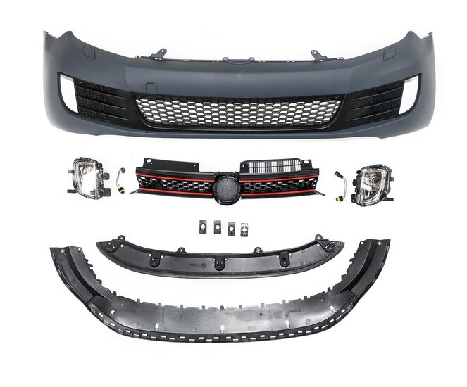 Sportlook voorbumper passend voor VW Golf 6 met parkeersensoren