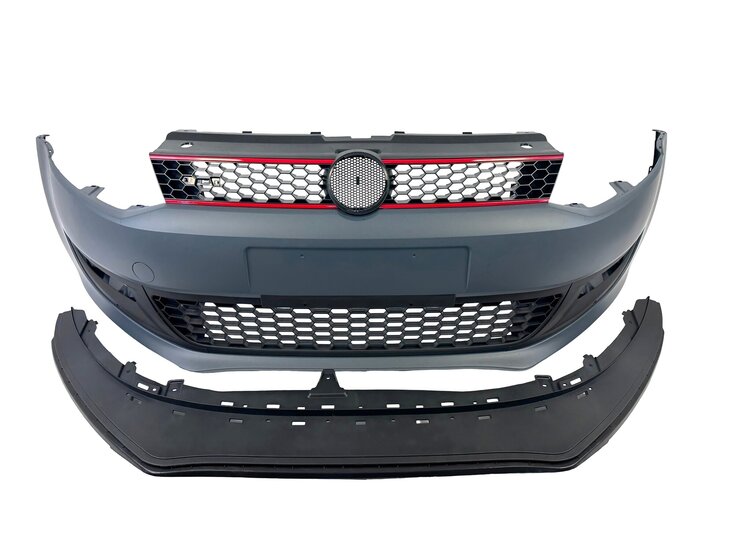 Sport look voorbumper inclusief redline grill passend voor VW Polo 6R bouwjaar 2008 - 2014 