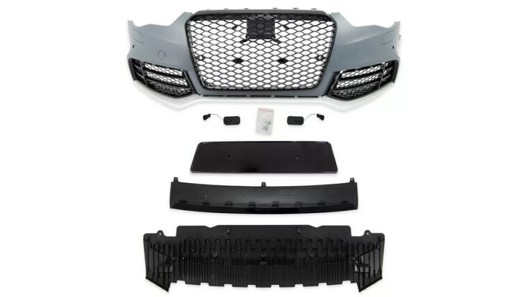Sport look voorbumper passend voor Audi A5 8T facelift model 2011 - 2015 met parkeersensoren