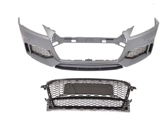 Sport look voorbumper inclusief glanzend zwarte grille passend voor Audi TT 8V RS model vanaf 2015 met parkeersensoren