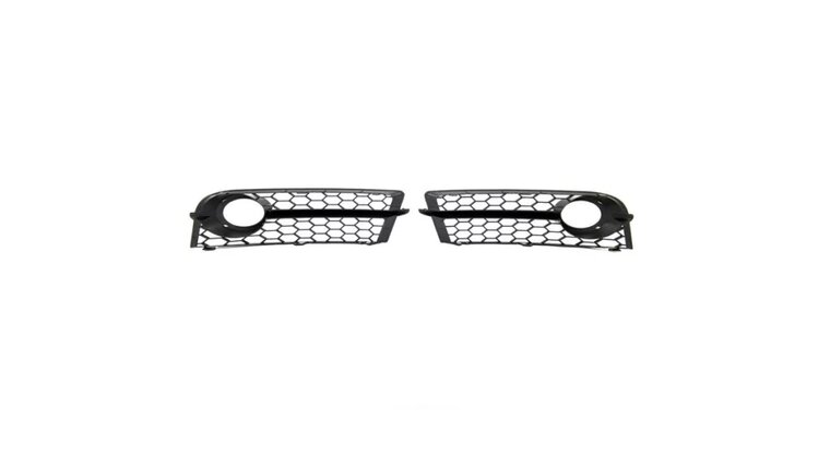 Glanzend zwarte mistlampcovers passend voor Audi TT model 2006 - 2014 met standaard voorbumper