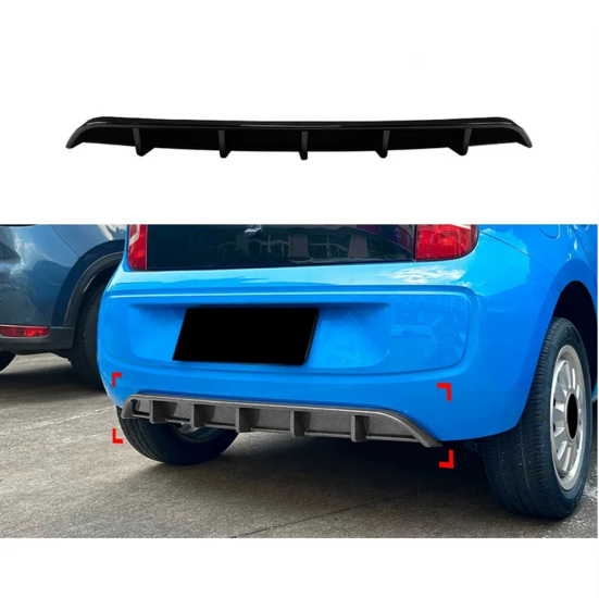 Diffuser glanzend zwart passend voor VW Up model 2011 - 2016