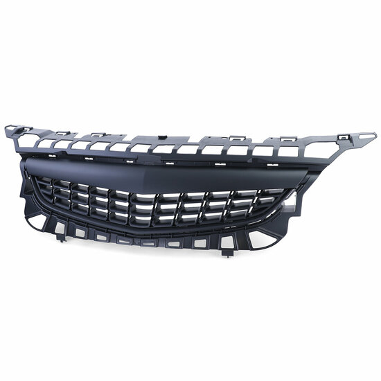Zwarte gril zonder embleemuitsparing passend voor Opel Astra J pre facelift model 2009 - 2012