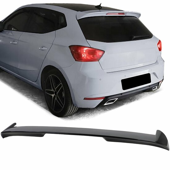 Glanzend zwarte dakspoiler passend voor Seat Ibiza V model vanaf 2017
