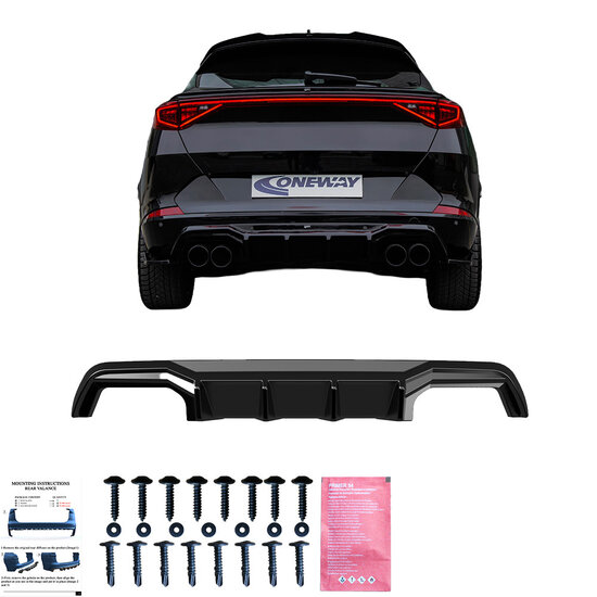 Diffuser glanzend zwart passend voor Cupra Formentor vanaf model 2020 versie 2