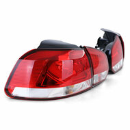 Achterlichten LED rood / helder passend voor VW Golf 6 