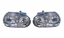 Chromen angel eyes koplampen passend voor VW Golf 4