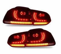 Achterlichten LED rood/smoke met dynamische knipperlichten VW Golf 6