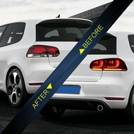 Achterlichten LED rood/smoke met dynamische knipperlichten VW Golf 6