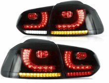 Achterlichten LED smoke met dynamic knipperlicht passend voor VW Golf 6