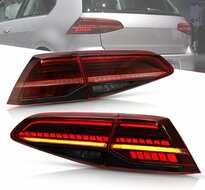 Achterlichten LED rood met dynamic knipperlicht passend voor Volkswagen Golf 7 en Golf 7.5