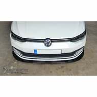 Frontspoiler glanzend zwart passend voor VW Golf 8 en VW Golf 8 variant met standaard voorbumper