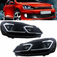 LED koplampen chroom passend voor VW Golf VI model 2008 - 2012