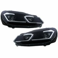 LED koplampen chroom passend voor VW Golf VI model 2008 - 2012