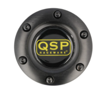 QSP Sportstuur leder diep 90 mm zwart