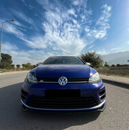 OneWay front spoiler glanzend zwart passend voor VW Golf 7 met R-line voorbumper 