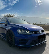 OneWay front spoiler glanzend zwart passend voor VW Golf 7 met R-line voorbumper 