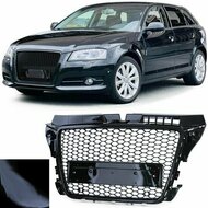 Glanzend zwarte grill passend voor Audi A3 en S3 8P model 2008 - 2012