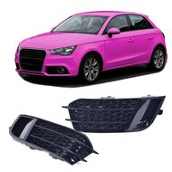 Glanzend zwarte covers passend voor Audi A1 8x model 2011 - 2015 met standaard voorbumper 