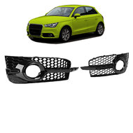 Glanzend zwarte covers passend voor Audi A1 8x model 2011 - 2015 met S-line voorbumper