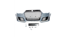 Sport look voorbumper inclusief glanzend zwarte honingraat grill passend voor Audi A3 8V model 2012 - 2016 met parkeersensoren