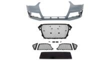 Sport look bumper met glanzend zwarte grille passend voor Audi A4 B8 (8K) model 2012 - 2015 met parkeersensoren