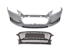 Sport look voorbumper inclusief glanzend zwarte grille passend voor Audi TT 8V RS model vanaf 2015 met parkeersensoren