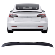 Glanzend zwarte kofferklep spoiler passend voor Tesla Model 3 model 2017 - 2023 versie 2