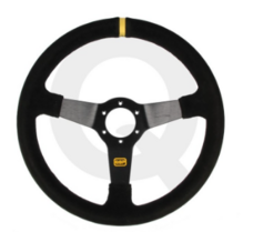 QSP Sportstuur suède diep 70 mm zwart