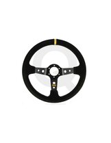 QSP Sportstuur suède diep 90 mm zwart