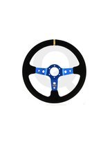 QSP Sportstuur suède diep 90 mm blauw
