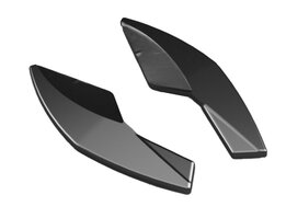 Splitters diffuser glanzend zwart passend voor VW Golf 7 R model 2013 - 2016 versie 2