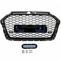 Glanzend zwarte grill honingraad passend voor Audi A3 8V model 2016 - 2020